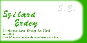 szilard erdey business card