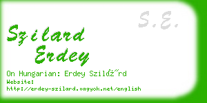 szilard erdey business card